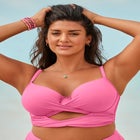 Bra Sized Lace Back Underwire Bikini Top image number null