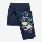 Stretch-Cotton Knit Pull-On Embroidered Leggings image number null