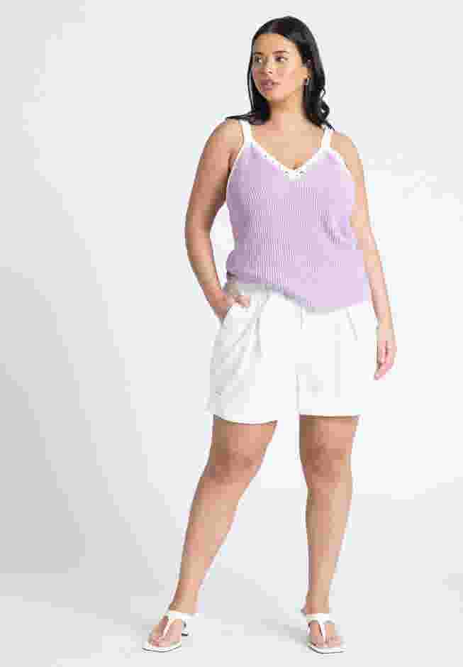 Fashion Pleated Shorts W/ Elastic Waistband image number 0