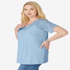 Lace-Detailed Tee image number null