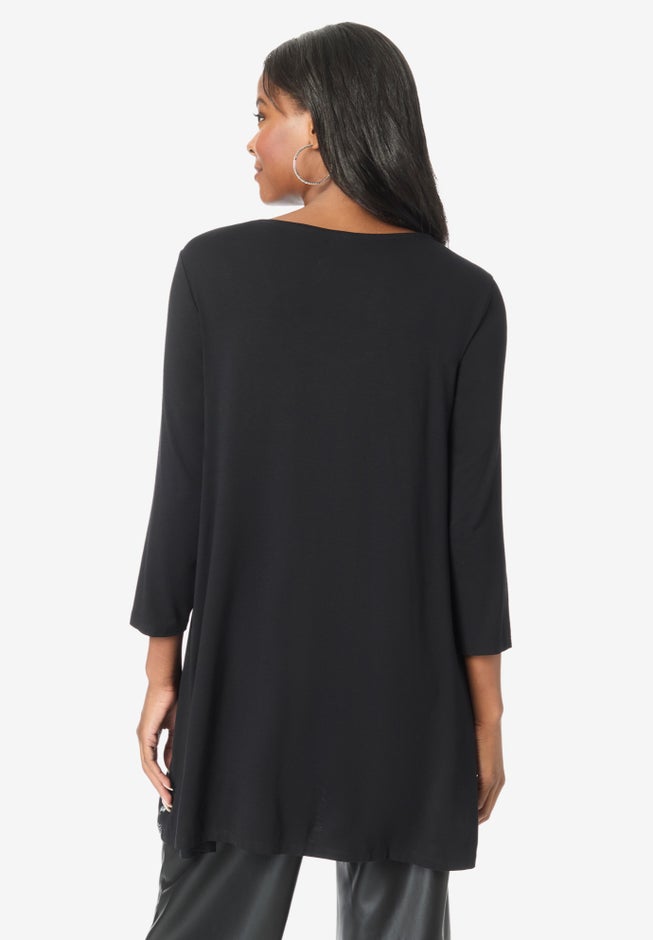 Printed Tulip-Hem Ultra Femme Tunic image number null