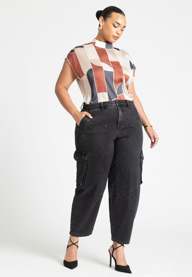 Barrel Leg Utility Trouser Jean image number 0