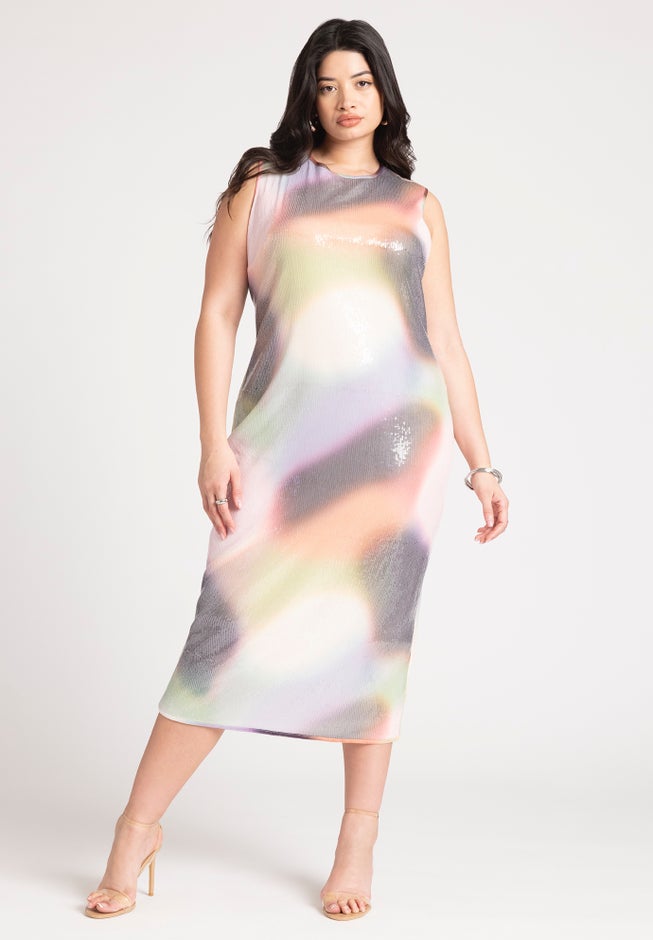 Sequin Mesh Cover-Up Dress image number 0