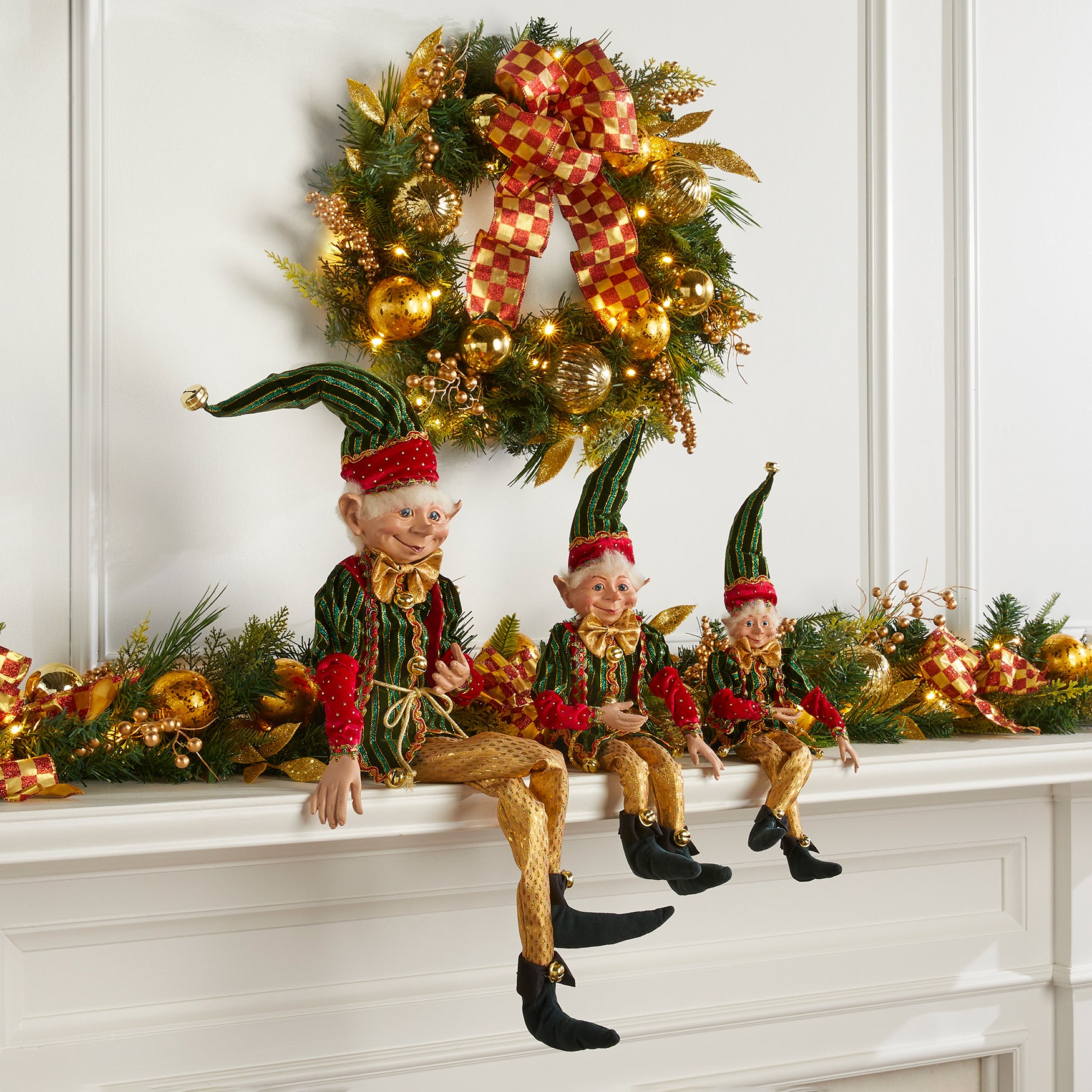21"H Posable Christmas Elf image number 1
