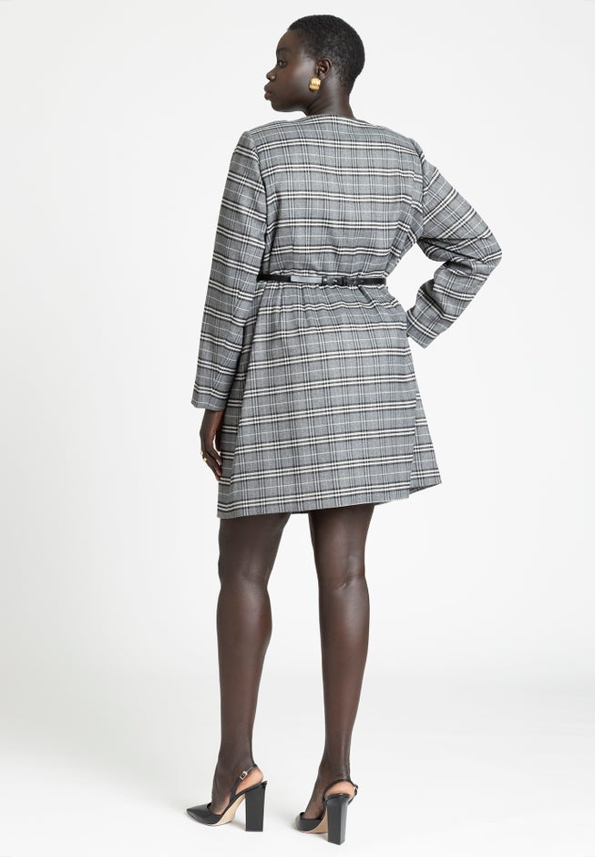 Plaid Mini Dress image number null