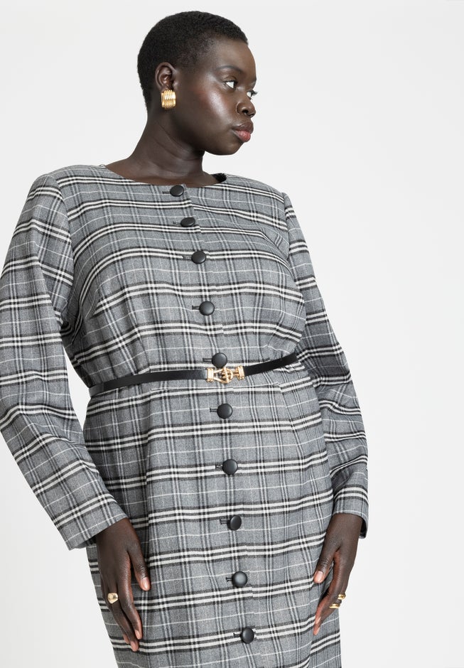 Plaid Mini Dress image number null