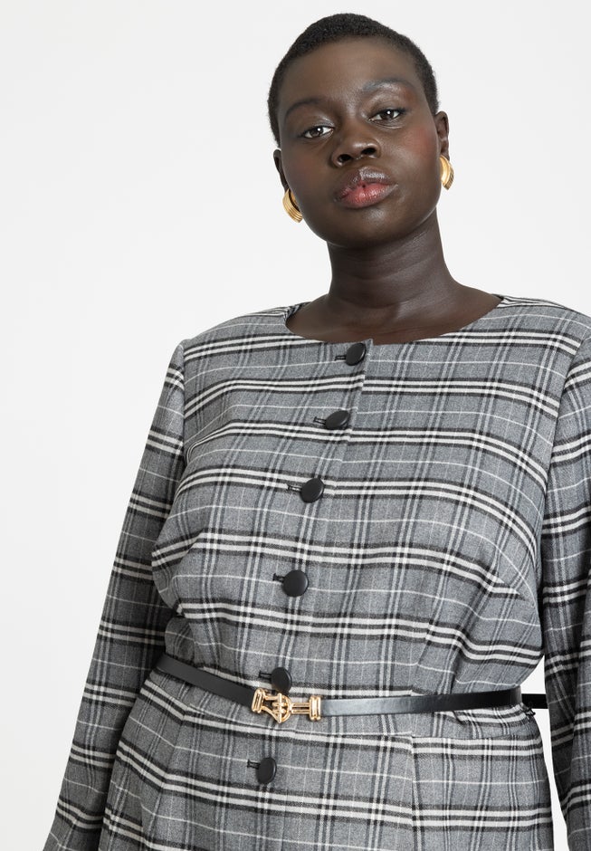 Plaid Mini Dress image number null