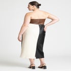 Leather Colorblocked Dress image number null