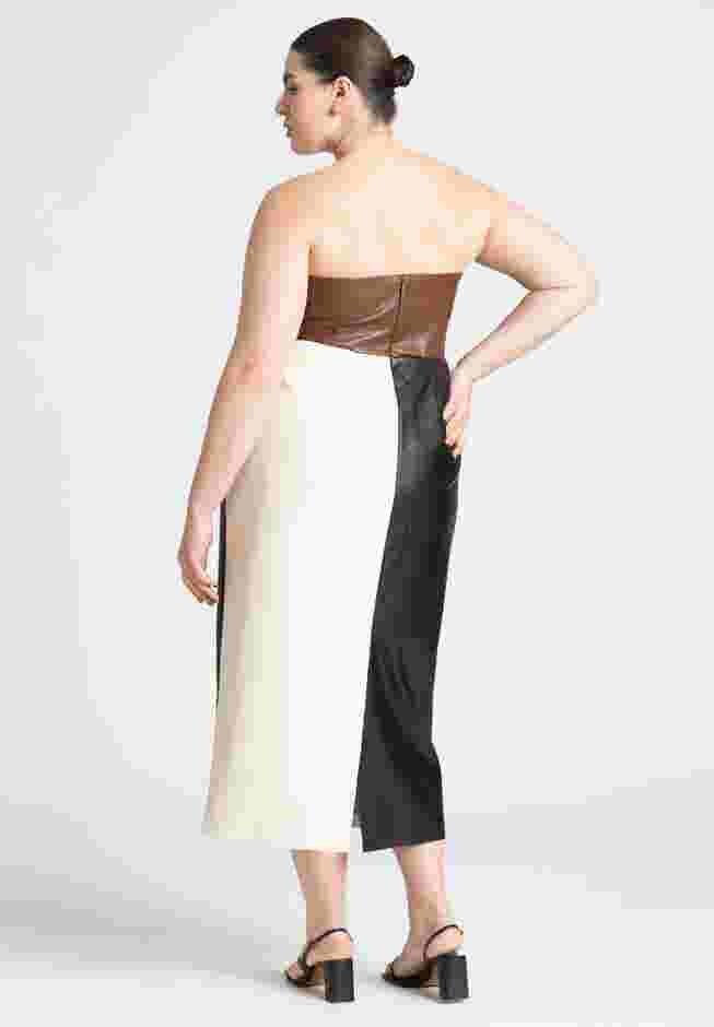Leather Colorblocked Dress image number 1