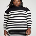 Preppy Striped Sweater Dress image number null