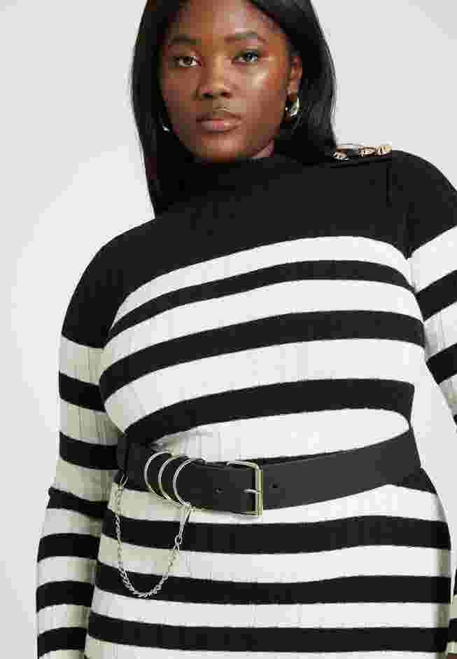 Preppy Striped Sweater Dress image number 3