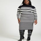 Preppy Striped Sweater Dress image number null