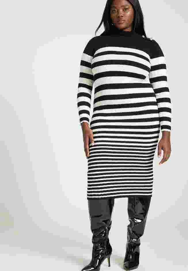 Preppy Striped Sweater Dress image number 0