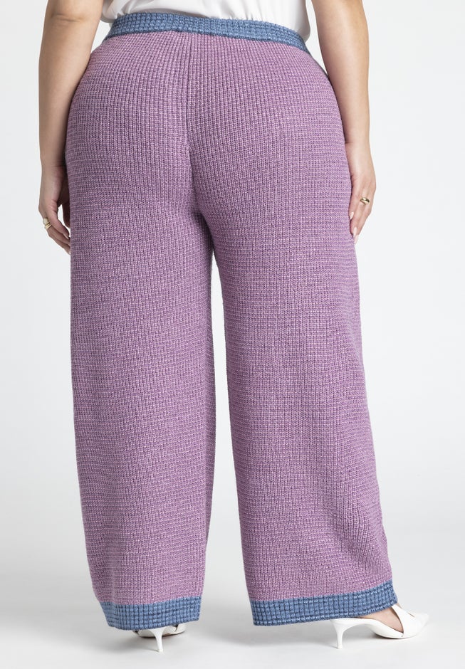 Shimmer Sweater Wide Leg Pant image number null
