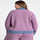 Shimmer Sweater Jacket With Pockets image number null