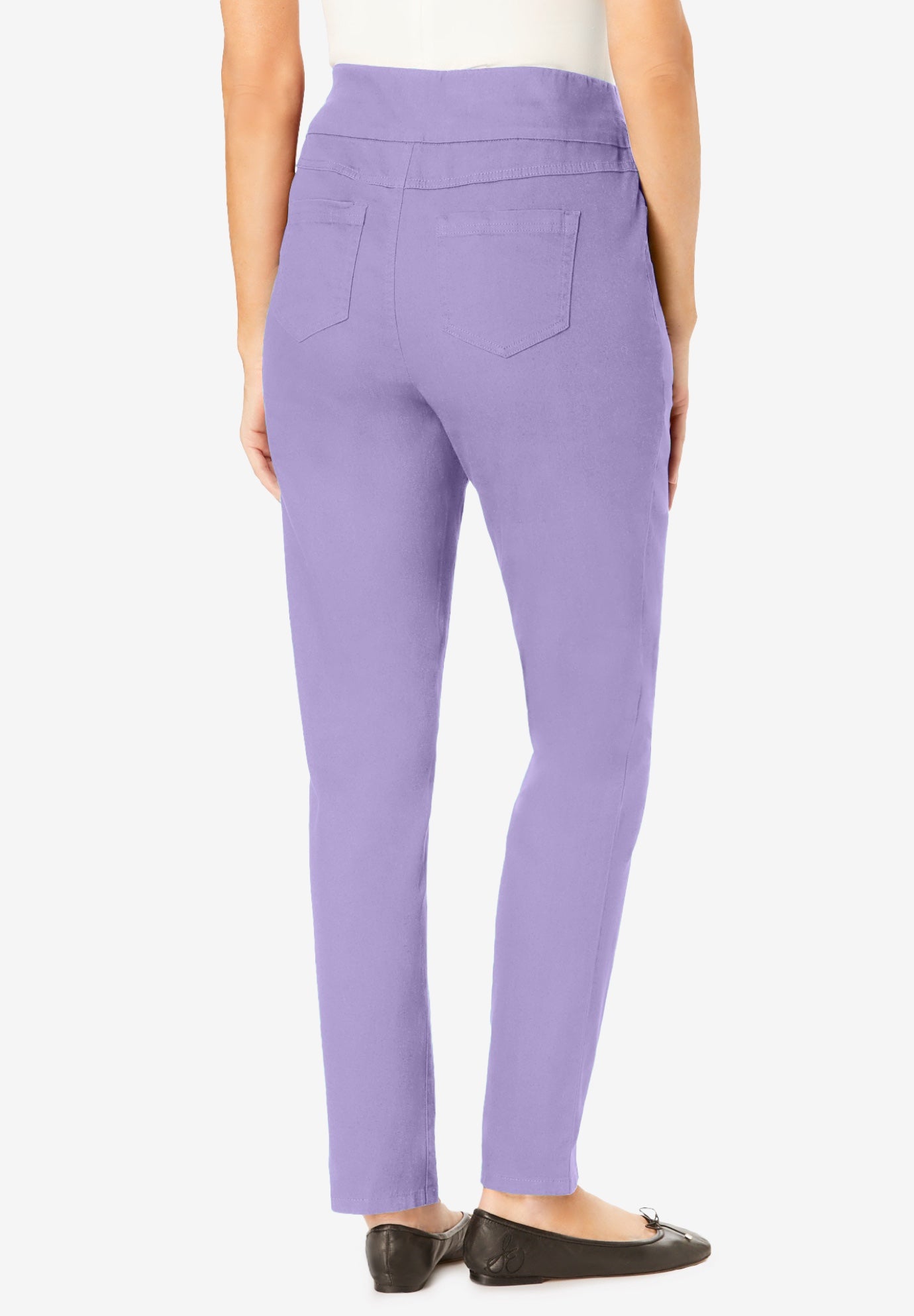 Flex-Fit Pull-On Straight-Leg Gap-Free Stretch Denim Jeans image number 1