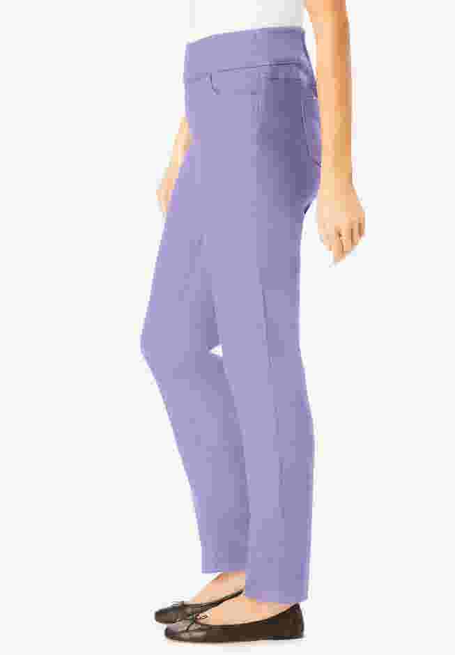 Flex-Fit Pull-On Straight-Leg Denim Jean image number 2