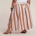 Poplin Maxi Skirt With Side Slits image number 3