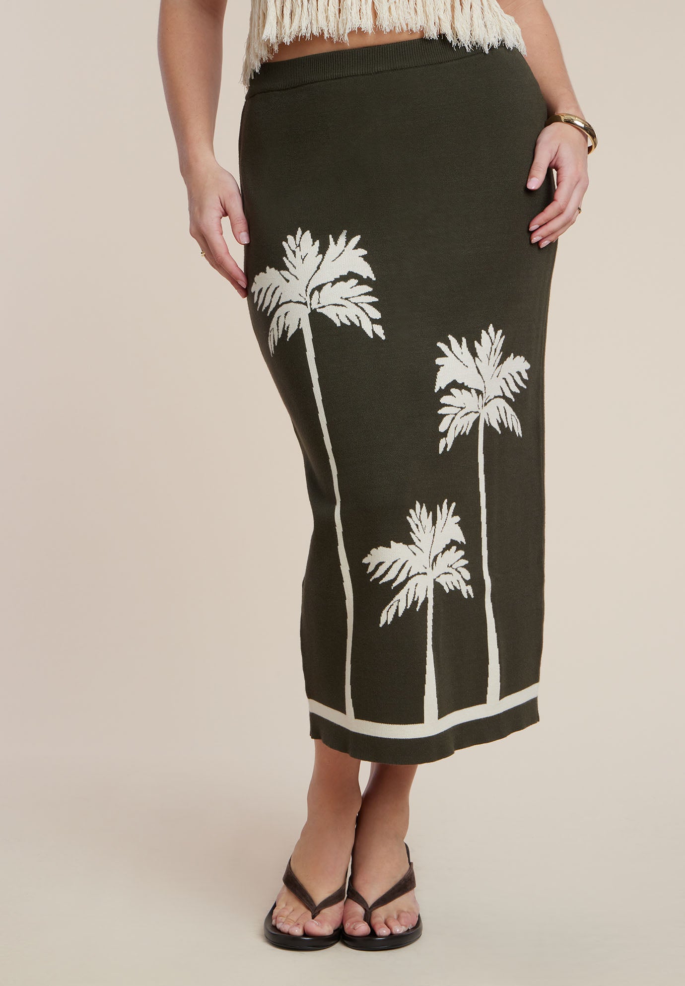 Intarsia Column Skirt image number 0