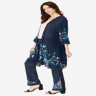Floral Embroidered Kimono image number null