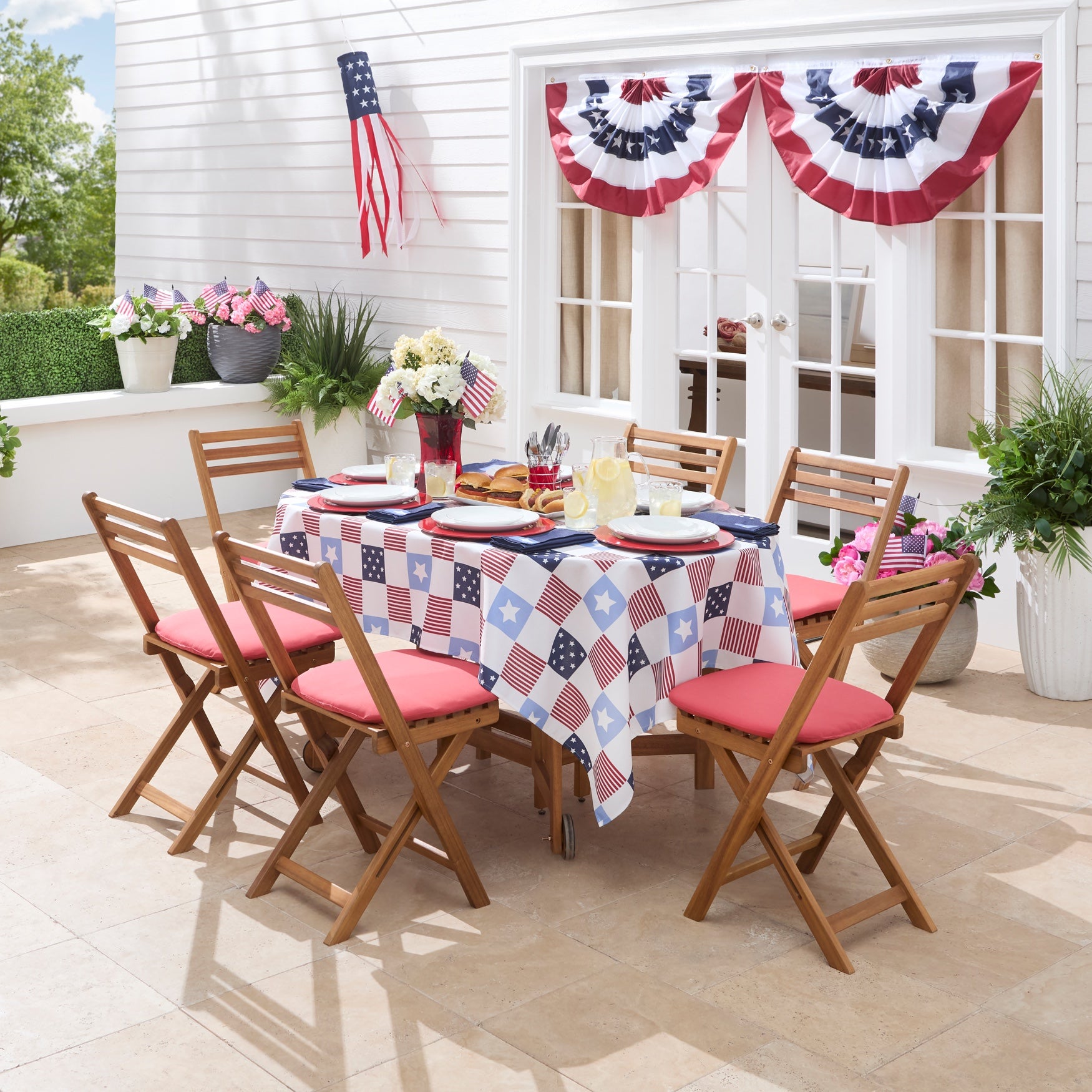 BH Outdoor Performance Set of 4 Stacking Chair Pads image number 4