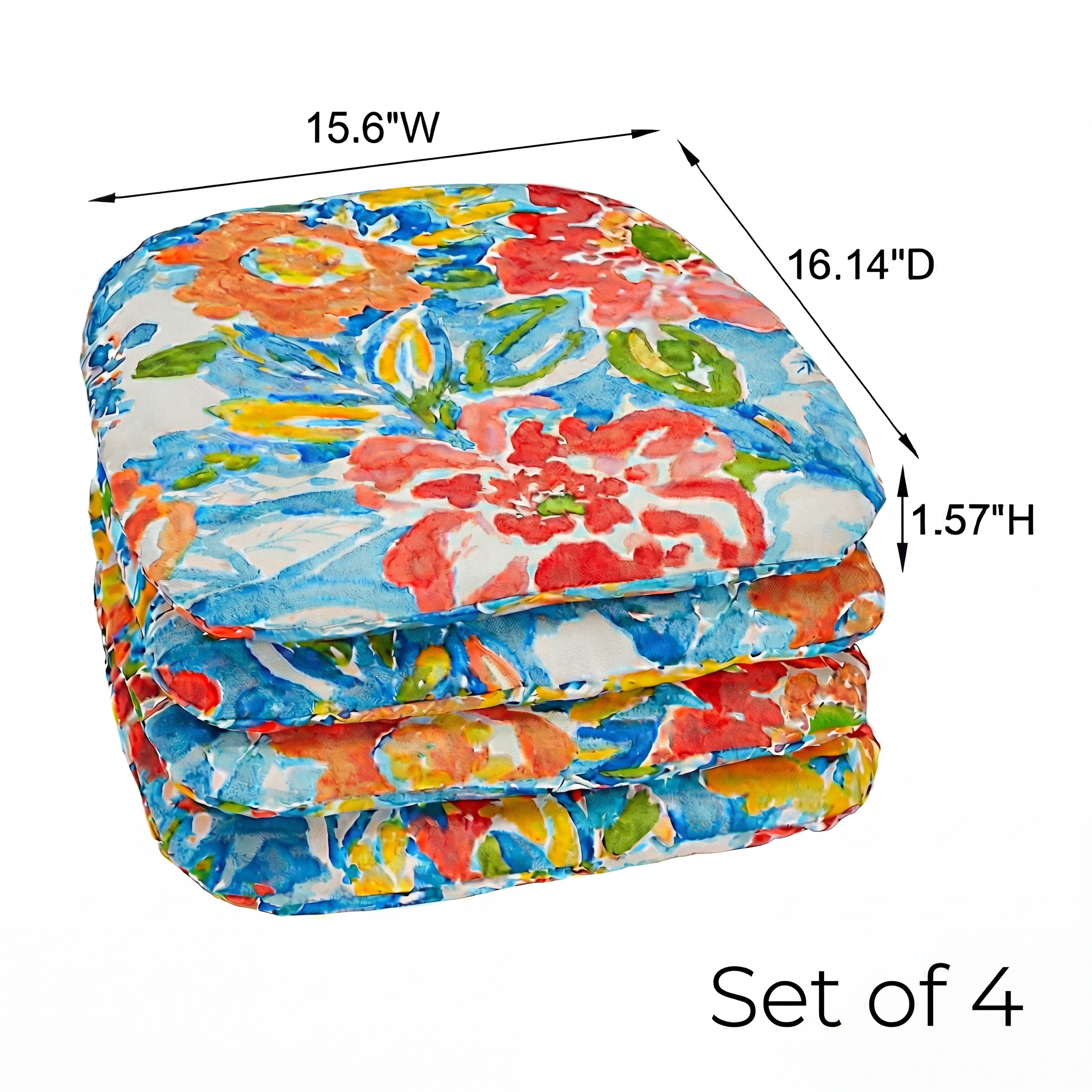 BH Outdoor Performance Set of 4 Stacking Chair Pads image number 2
