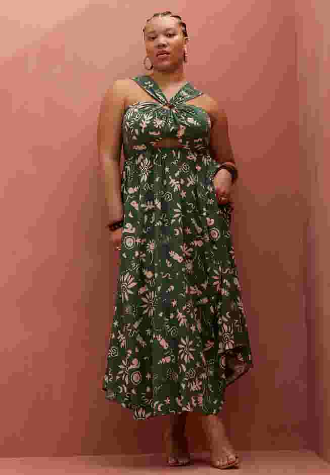 Crossing Straps Flare Maxi Dress image number 0