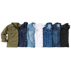 Long Stretch Denim Jean Jacket image number null