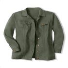 Long Stretch Denim Jean Jacket image number null