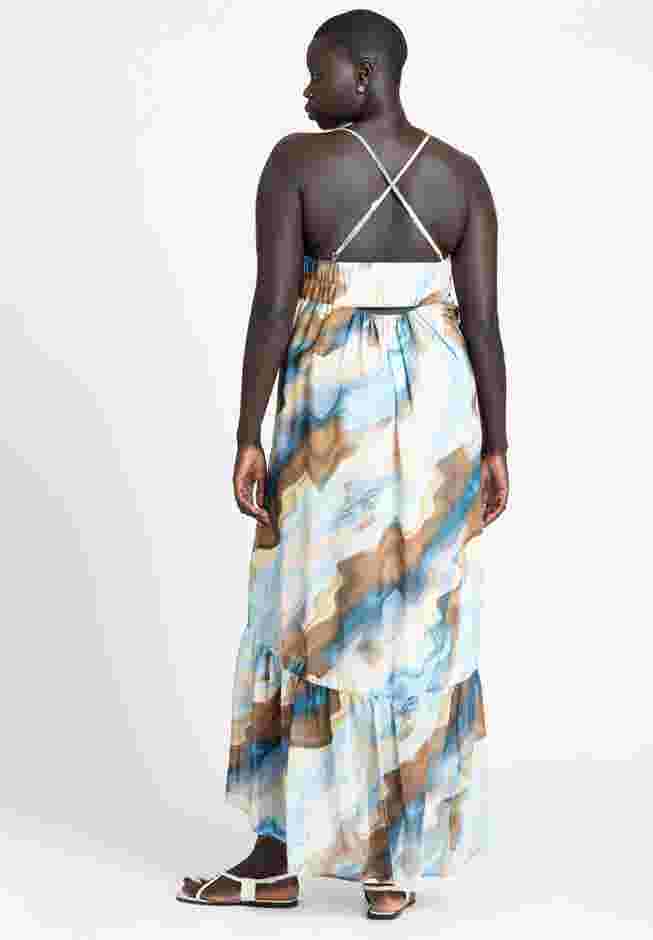 Printed Chiffon Flare Maxi Dress image number 2