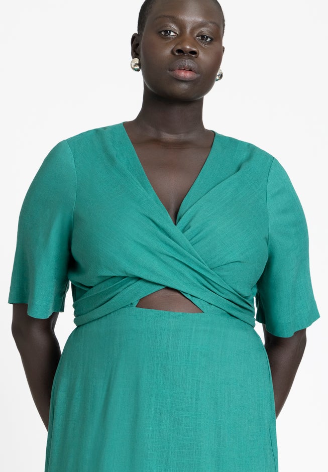 Tie Front Relaxed Maxi Dress image number 2