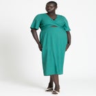 Tie Front Relaxed Maxi Dress image number null