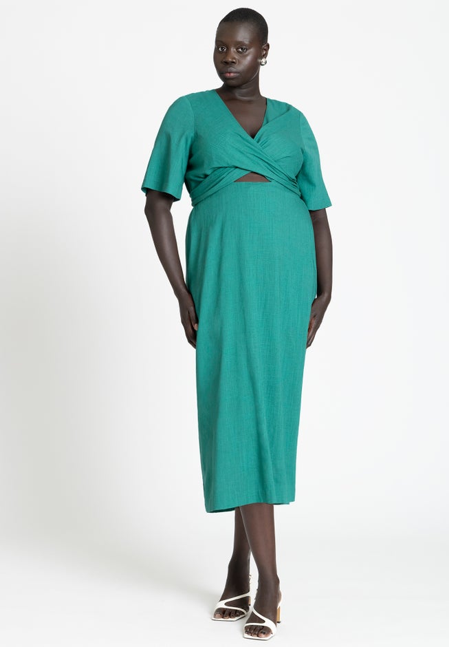 Tie Front Relaxed Maxi Dress image number 0