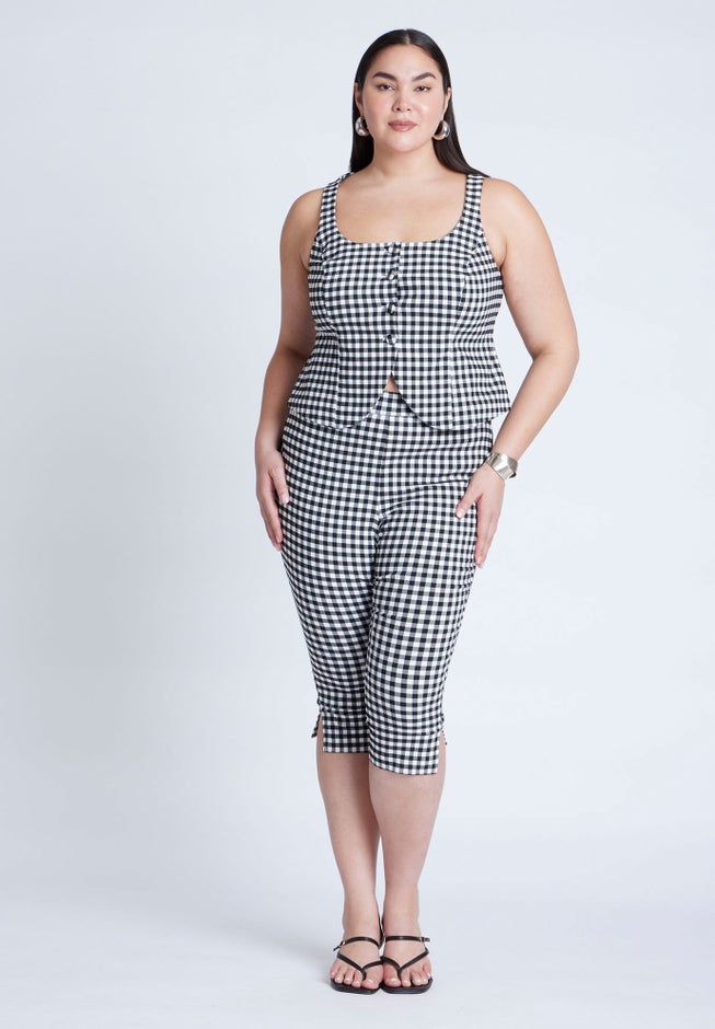 Gingham Capri Legging image number 0