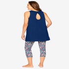 Scoopneck Tank & Capri Legging PJ Set  image number null