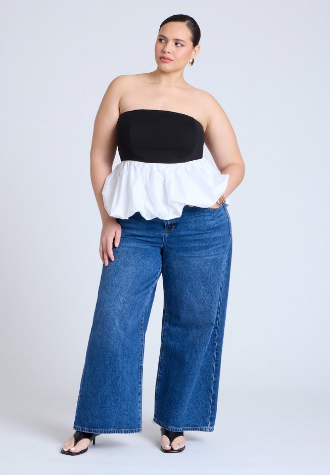 Peplum Tube Top image number null