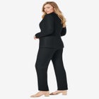 Stretch Crepe Single-Breasted Pantsuit image number 2