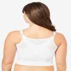 Embroidered Front-Close Longline Posture Bra image number null