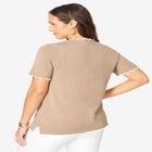 Fine Gauge Scalloped Sweater image number null