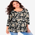 Plus Size Ultimate Three Quarter Sleeve Swing Tee image number 0
