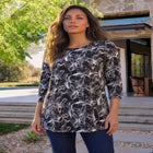 Plus Size Ultimate Three Quarter Sleeve Swing Tee image number 0