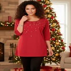 Three Quarter Sleeve Embellished Tunic image number null