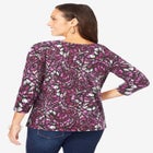 Stretch Cotton Scoop Neck Tee image number null