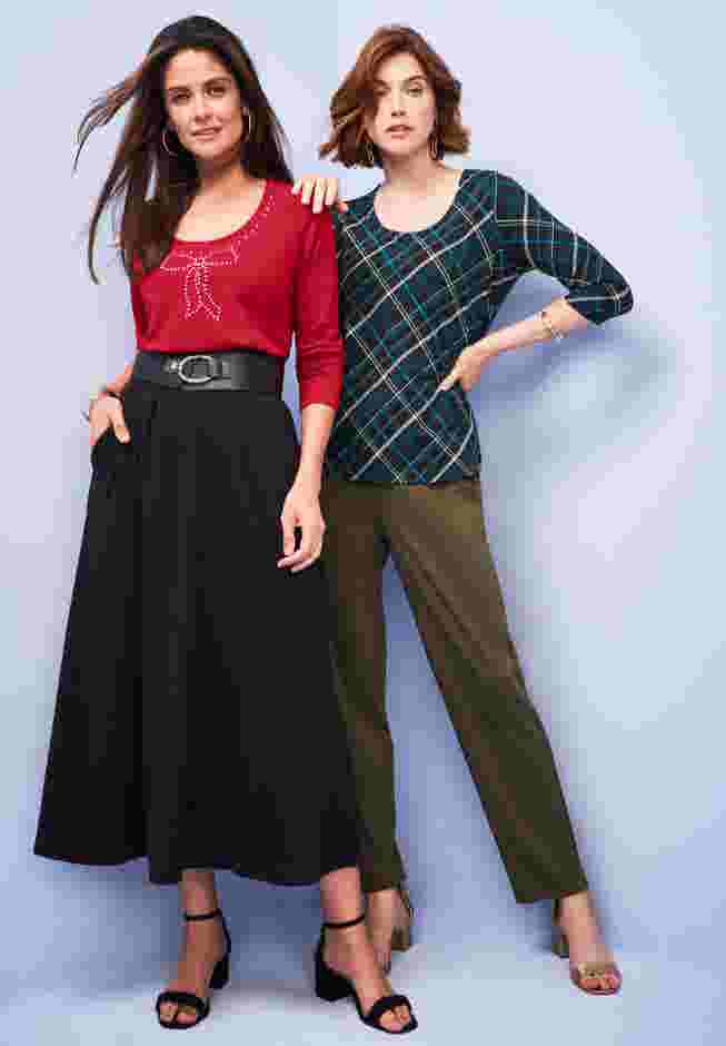 Stretch Cotton Square Neck Tee image number 5