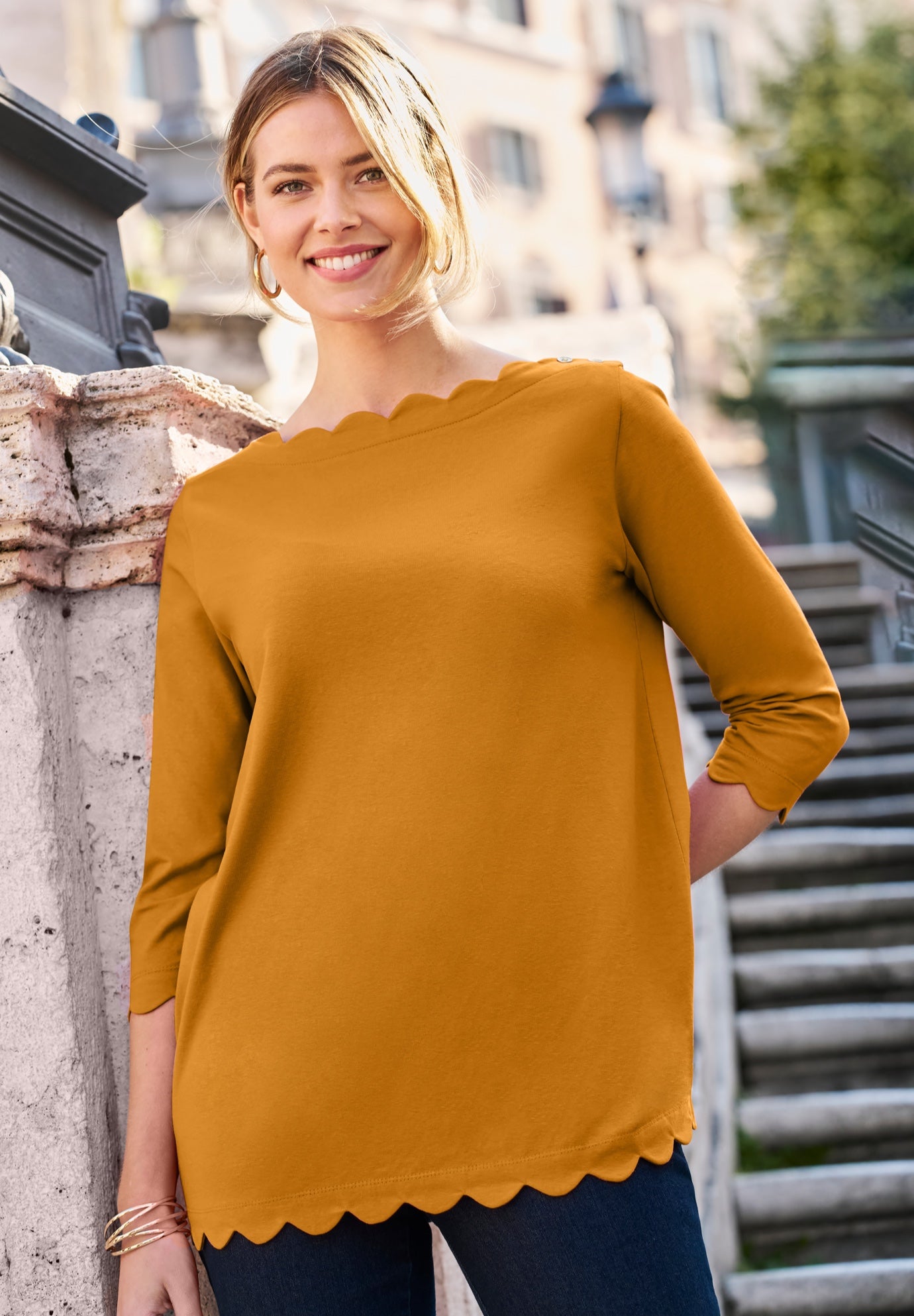 Scallop Boatneck Tunic image number 4