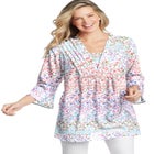 Bell-Sleeve V-Neck Tunic image number null