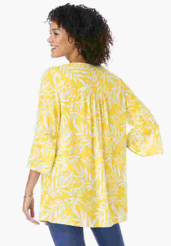 Bell-Sleeve V-Neck Tunic image number 1