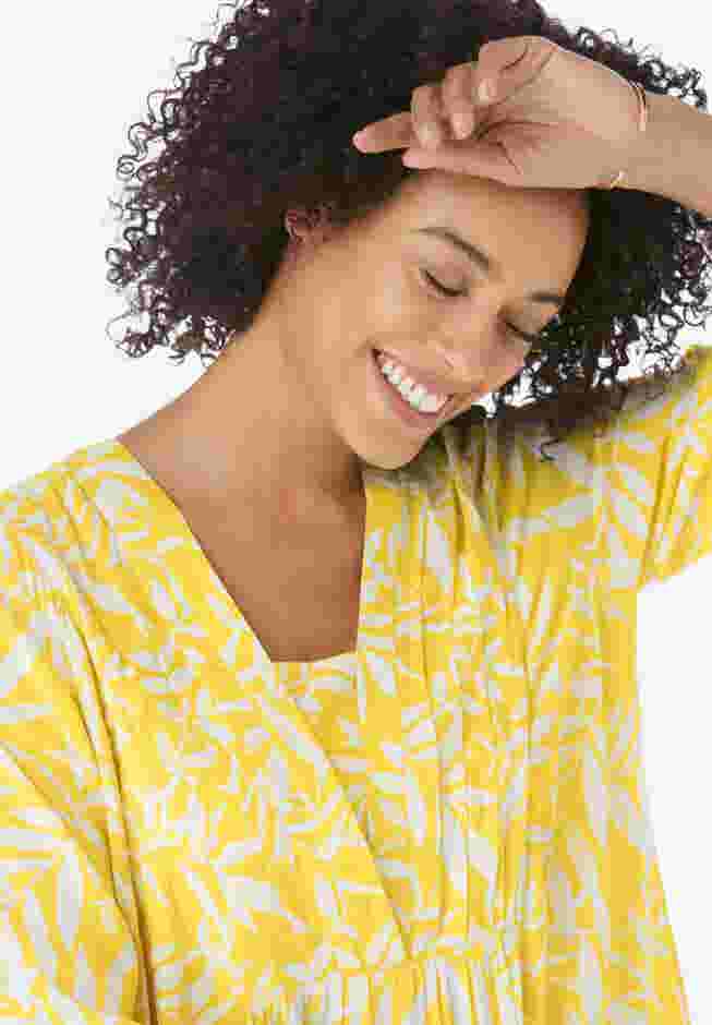 Bell-Sleeve V-Neck Tunic image number 3