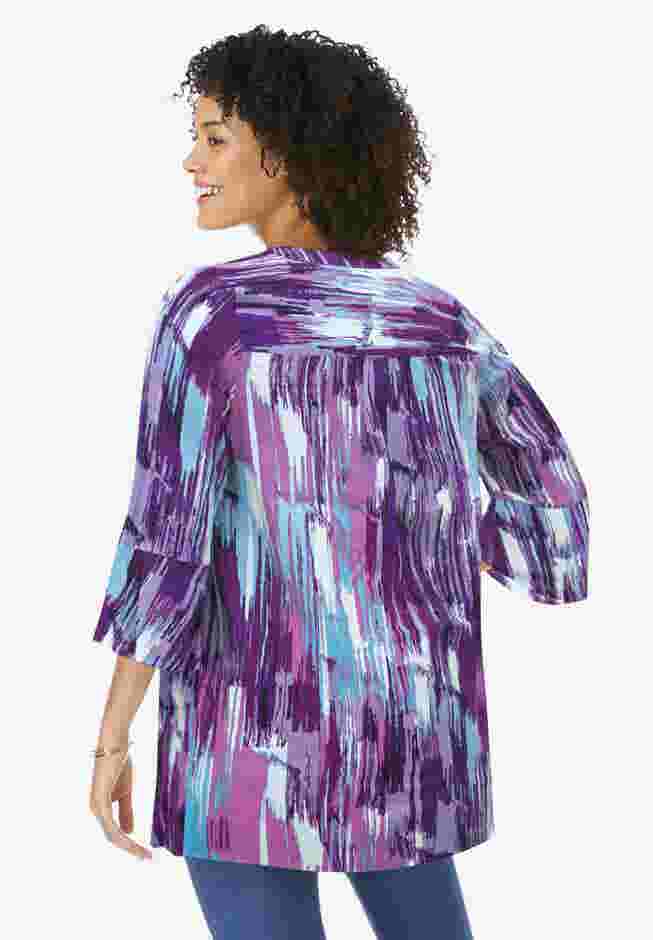 Bell-Sleeve V-Neck Tunic image number 1