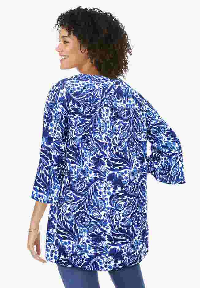 Bell-Sleeve V-Neck Tunic image number 1